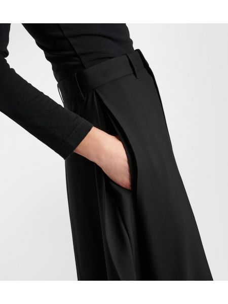 Jupe longue en laine Balenciaga noir