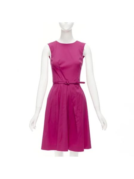 Sukienka na ramiączkach bawełniana Oscar De La Renta Pre-owned różowa