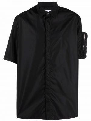 Košeľa na zips s vreckami Ambush čierna