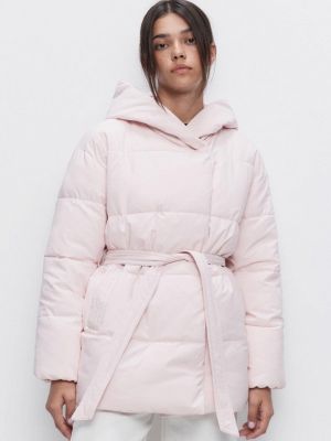 Утепленная демисезонная куртка Befree розовая