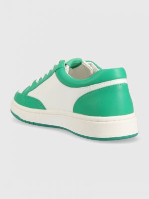Bőr sneakers Lauren Ralph Lauren zöld