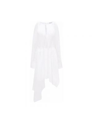 Sukienka midi asymetryczna Jw Anderson biała
