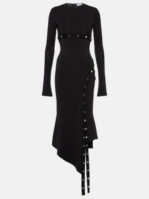 Асимметричный платье миди The Attico черный