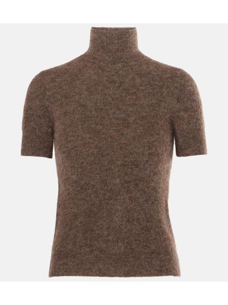 Ull turtleneck topp Ralph Lauren Collection brun