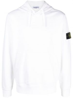 Bavlnená mikina s kapucňou Stone Island biela