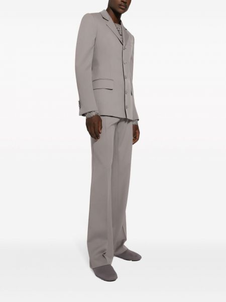 Vlněný oblek Dolce & Gabbana šedý