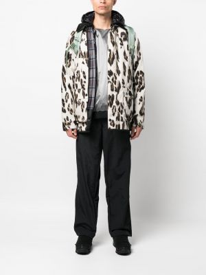 Dūnu jaka ar apdruku ar leoparda rakstu Moncler