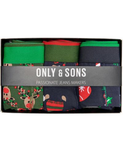 Only & Sons 3 darab boxer X-Mass 22024040 Színes Only & Sons