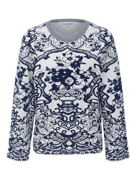 Пуловер из вискозы Valentino синий