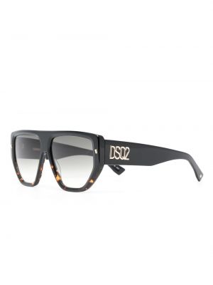 Oversize saulesbrilles ar apdruku Dsquared2 Eyewear melns