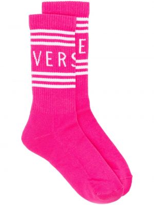 Κάλτσες με σχέδιο Versace ροζ