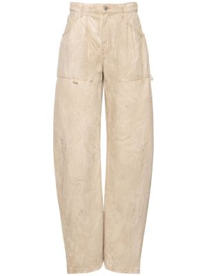 Jeans taille basse The Attico beige