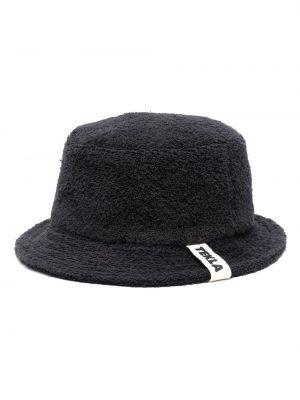 Памучна шапка Tekla черно