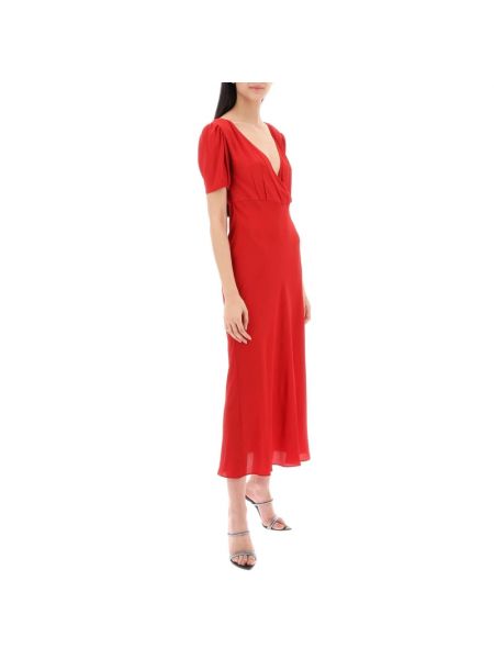 Sukienka midi z dekoltem w serek N°21 czerwona