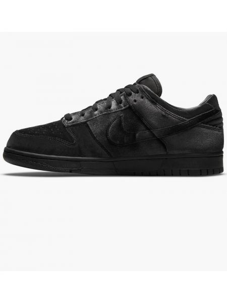 Бархатные кроссовки Nike Dunk черные