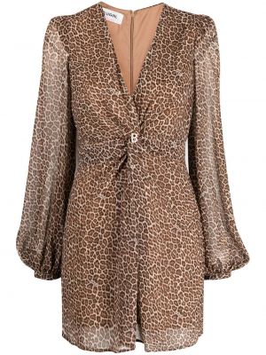 Leopard trykt dress Blugirl brun