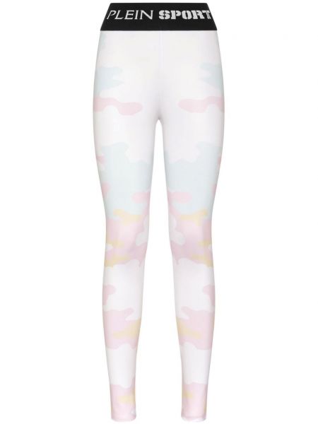 Pantalon de sport à imprimé à imprimé camouflage Plein Sport blanc