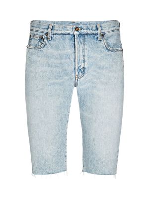 Shorts en jean large Saint Laurent bleu