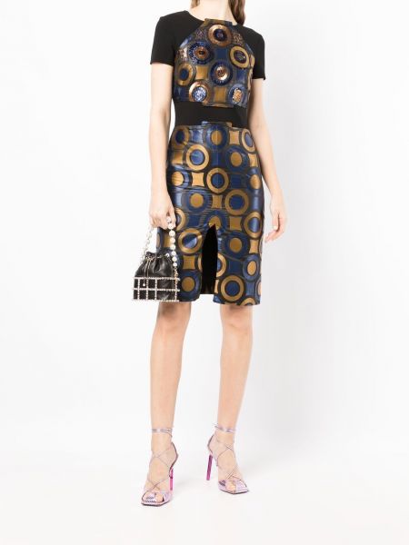 Mini šaty s potiskem Versace Pre-owned