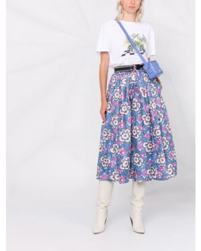 Pantalones de flores con estampado Isabel Marant azul