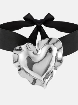 Szív mintás nyaklánc Nina Ricci fekete