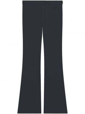 Pantalon brodé large Courrèges noir
