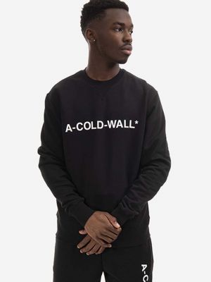 Bluza dresowa bawełniana z nadrukiem A-cold-wall* czarna