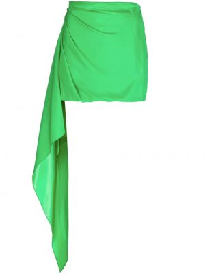 Saténové mini sukně s vysokým pasem Gauge81 - zelená