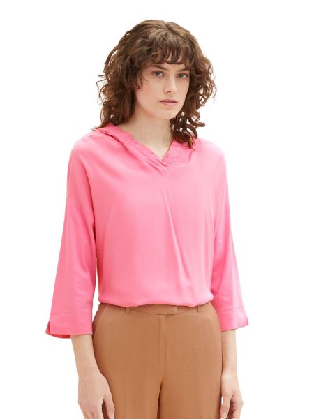 Рубашка с капюшоном Tom Tailor розовая