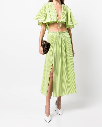 Bluse mit plisseefalten Rosie Assoulin grün