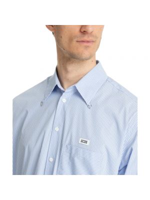 Camisa con botones a rayas Gcds azul