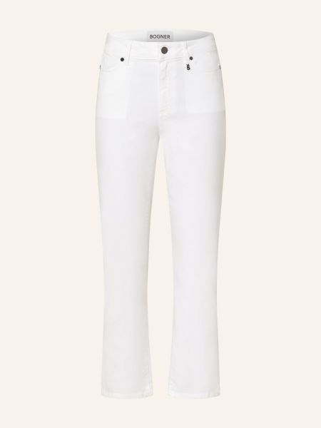 Białe jeansy dzwony Bogner