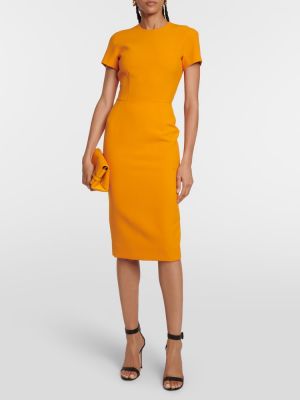 Midi ruha Victoria Beckham narancsszínű