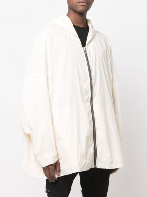 Kabát s kapucí Rick Owens bílý