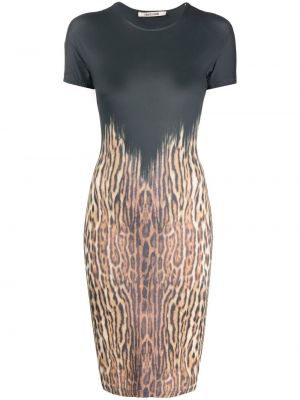 Spalvų gradiento rašto raštuotas mini suknele Roberto Cavalli