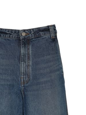 Straight fit džíny s nízkým pasem Khaite modré