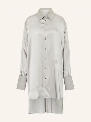 Hedvábné košilové šaty Loewe šedé