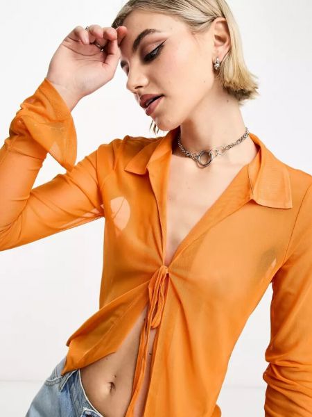 Прозрачная блузка Collusion оранжевая