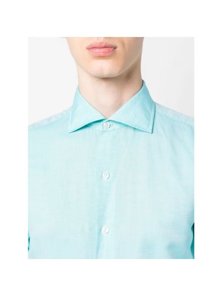 Camisa de lino Finamore verde