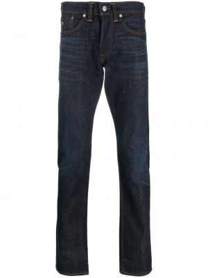 Slim fit skinny džíny s výšivkou Ralph Lauren Rrl modré