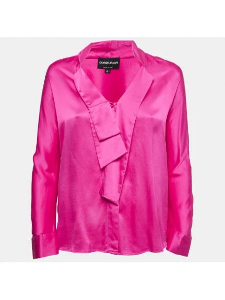Blusa de seda Armani Pre-owned rosa