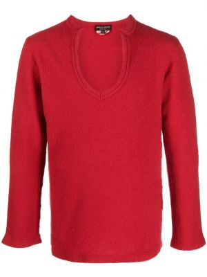 Oversized pulover Comme Des Garçons Homme Plus rdeča