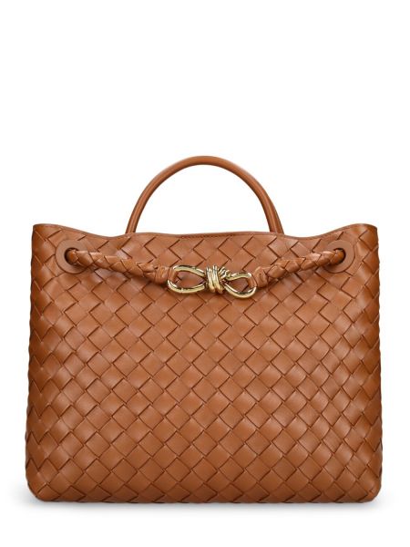 Bőr táska Bottega Veneta aranyszínű
