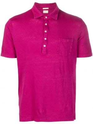 Lanena polo majica Massimo Alba ružičasta