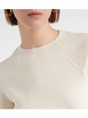 Sweter bawełniany Toteme biały