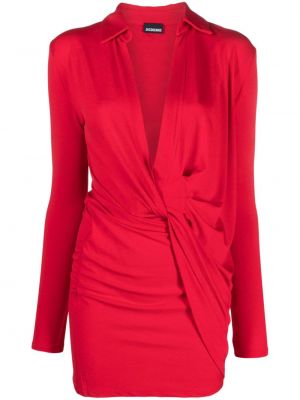 Φόρεμα από ζέρσεϋ Jacquemus κόκκινο