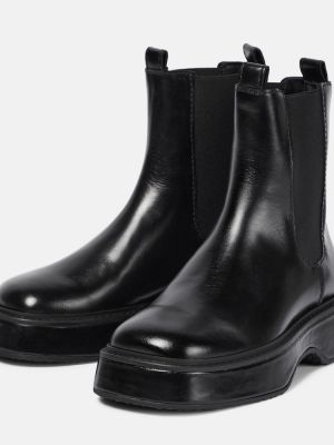 Kožené kožené chelsea boots Ami Paris čierna