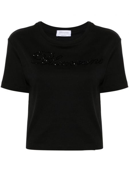 Bavlnené tričko Blumarine čierna