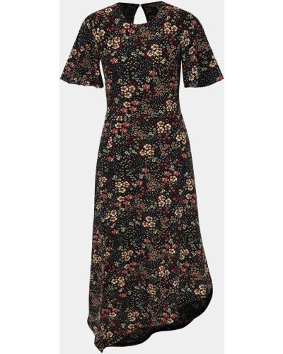 Kvetinové šaty Miss Selfridge čierna