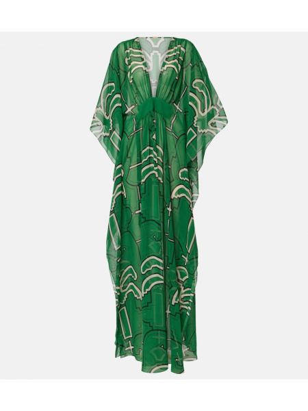 Dlouhé šaty s potlačou Johanna Ortiz zelená